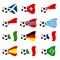 Vector national soccer flags