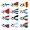 Vector national soccer flags