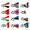 Vector national soccer flags