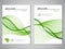 Vector natural brochure, design of nature, bio flyer with abstract wave design. Layout template with leaf. Aspect Ratio for A4 siz