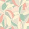 Vector nature abstract leaf themed illustration seamless repeat pattern