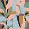 Vector nature inspired illustration seamless repeat pattern