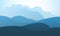 Vector nature travel landscape mountain peak horizon travel illustration background.