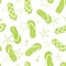 Vector nautical flip flops green seamless pattern