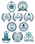 Vector nautical marine heraldic icons for yachting