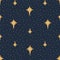 Vector Navy Starry Sky Celestial Seamless Pattern Background