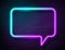 Vector Neon Gradient Glowing Speech Bubble Sign