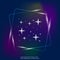 Vector neon light icon of the star, starry sky, shine of purity