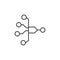 Vector Neural Network Technology concept outline simple icon