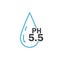 Vector neutral PH balance icon on white isolated background