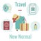 Vector New normal Travel Health Passport Immunity