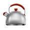 Vector new silver tea pot tableware isolated