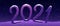 Vector new year`s purple inscription 2021 in snow