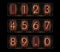 Vector nixie tube with digits