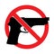 Vector no guns sign