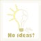 Vector No ideas? Light bulb idea vector illustration