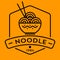 Vector Noodle Icon with Linear Style