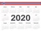 Vector Norwegian circle calendar 2020
