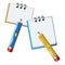 Vector notebook office notepad icon note