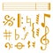 Vector notes music melody colorful musician symbols sound melody text writing audio symphony
