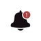 Vector notification bell icon