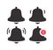 Vector notification bell icons set