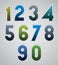 Vector numbers, bold numerals, made in web buttons style.