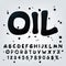 Vector numbers and symbols made of oil