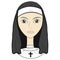 Vector, nun, sister of mercy in monastic clothes