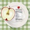 Vector of Nutrition facts apple