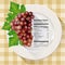 Vector of Nutrition facts red grapes