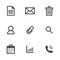 Vector office icon. Vector line icon. File mail trash can and other icon