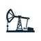 Vector oil derrick, pump flat icon pictogram