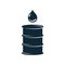 Vector oil fuel barrel , oil drop simple flat icon