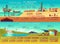 Vector oil industry ecological energy infographics