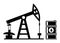 Vector oil pump and oil barrel icons