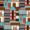 Vector old house seamless pattern. Modern cottege panorama. city Germany background for your design. Can be used for