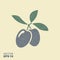 Vector olive branch icon with scuffed effect
