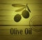 Vector olive oil. Decorative olive branch. For