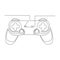 Vector one Continuous line art drawing of game controller or gamepads minimalist pro illustration