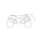 Vector one Continuous line art drawing of game controller or gamepads minimalist pro illustration