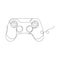 Vector one Continuous line art drawing of game controller or gamepads minimalist pro illustration