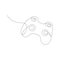 Vector one Continuous line art drawing of game controller or gamepads minimalist pro illustration