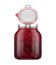 Vector open labeled Swing Top Bale Glass Jar filled with cherry