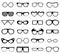 Vector optical glasses and sunglasses frames silhouette series