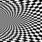 Vector optical illusion black and white background