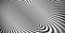 Vector optical illusion black and white twisted stripes background