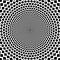 Vector optical illusion sharp lines black and white background