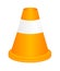 Vector orange highway traffic cone