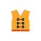 Vector orange life jacketor vest